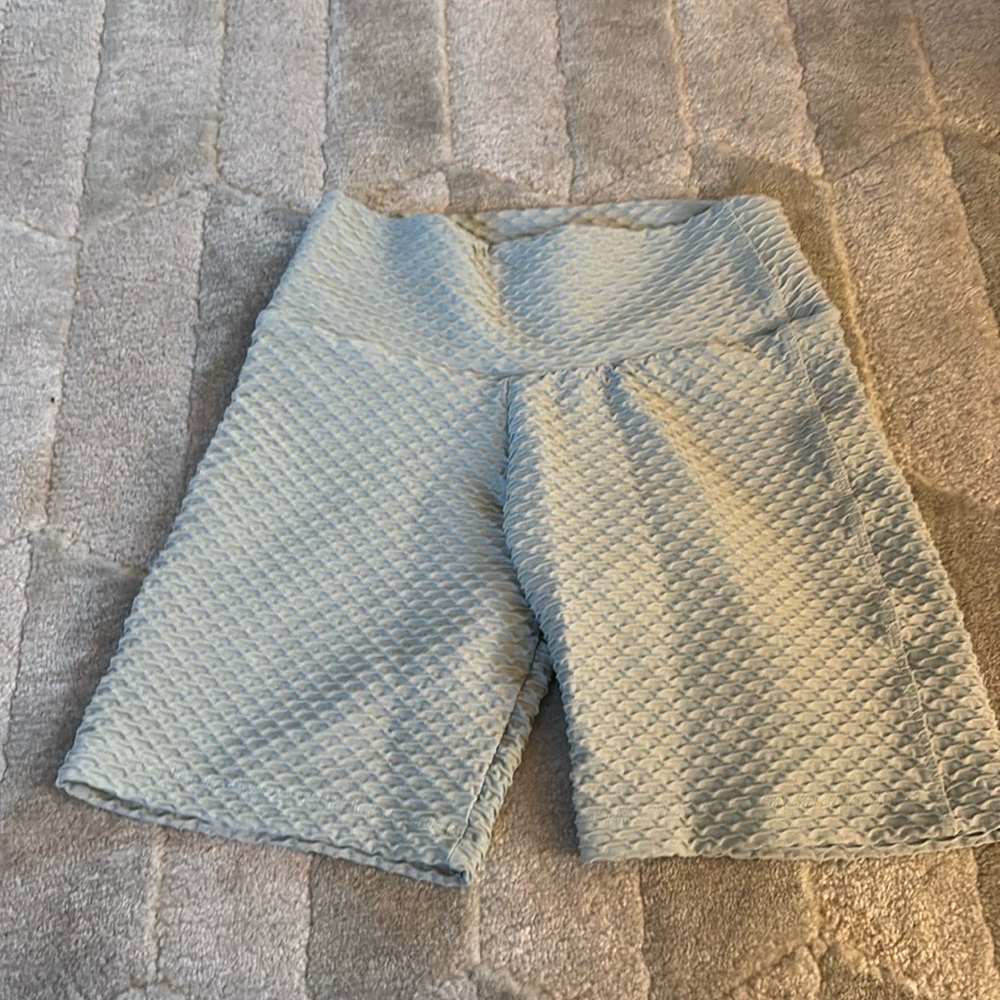booty shorts rushed mint green color
